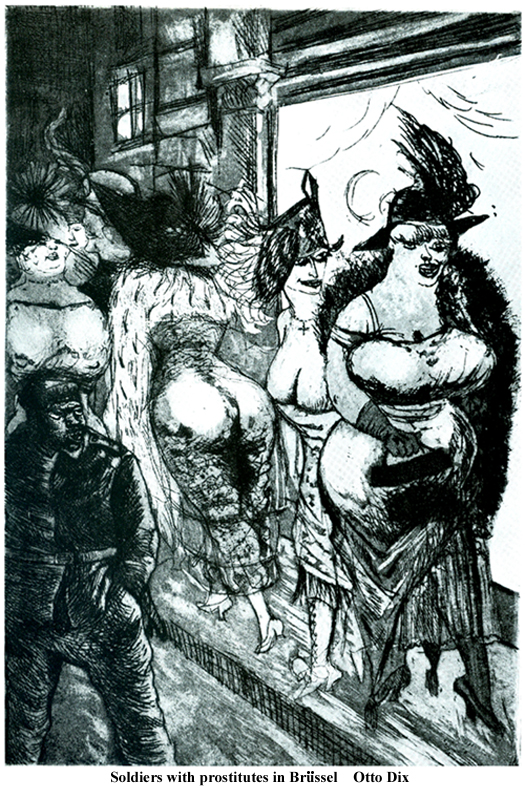 Soldiers and prostitutes in brussel Otto Dix 34